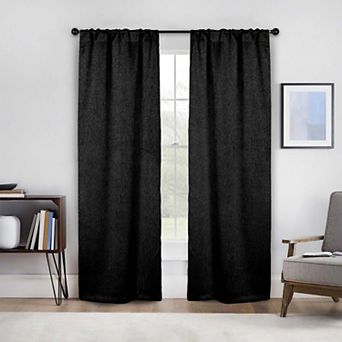 SUPERIOR Senna Textured Blackout Curtain Set of 2 Window Curtain Panels