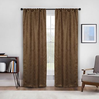SUPERIOR Senna Textured Blackout Curtain Set of 2 Window Curtain Panels