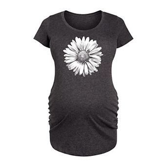 Maternity White Daisy Graphic Tee