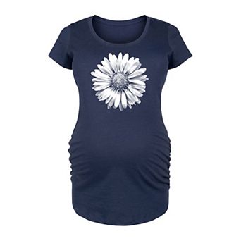 Maternity White Daisy Graphic Tee