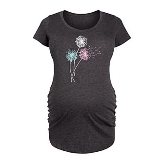 Maternity Pastel Dandelions Graphic Tee