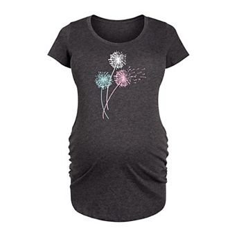 Maternity Pastel Dandelions Graphic Tee