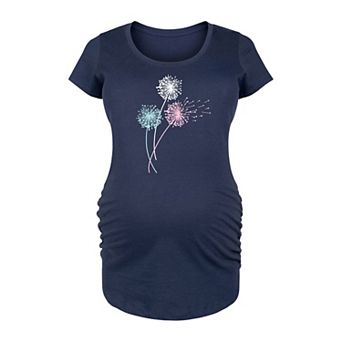 Maternity Pastel Dandelions Graphic Tee