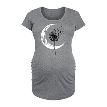 Maternity Dandelion Crescent Moon Graphic Tee