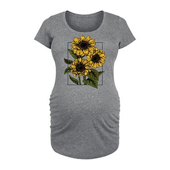 Maternity Vintage Sunflowers Graphic Tee