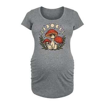 Maternity Fall Mushrooms Graphic Tee