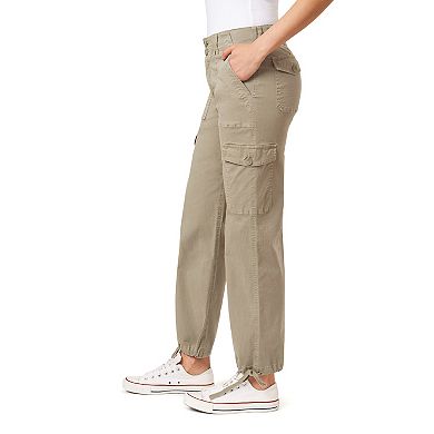 Juniors' WallFlower Curvy Mid-Waisted Tapered Cargo Jogger Pants