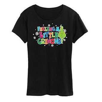 Women's Dr. Seuss Little Grinch A Little Grinchy Graphic Tee