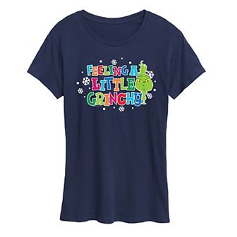 Women's Dr. Seuss Little Grinch A Little Grinchy Graphic Tee