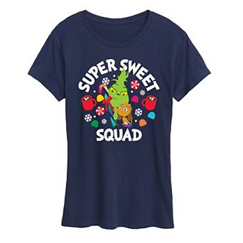 Women's Dr. Seuss Little Grinch Super Sweet Squad Graphic Tee