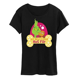 Women's Dr. Seuss Little Grinch Best Friend Has Fur Graphic Tee