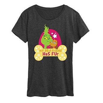 Women's Dr. Seuss Little Grinch Best Friend Has Fur Graphic Tee