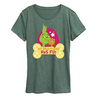 Women's Dr. Seuss Little Grinch Best Friend Has Fur Graphic Tee