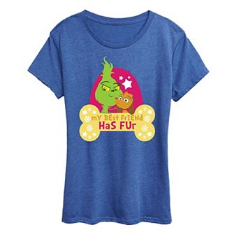 Women's Dr. Seuss Little Grinch Best Friend Has Fur Graphic Tee