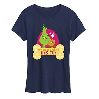 Women's Dr. Seuss Little Grinch Best Friend Has Fur Graphic Tee