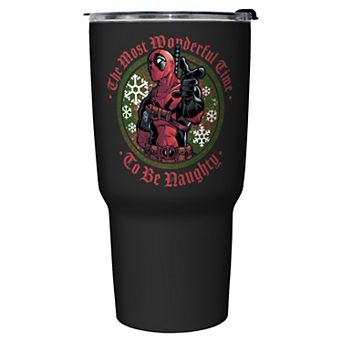 Marvel Deadpool The Most Wonderful Time To Be Naughty 27-oz. Stainless Steel Travel Mug