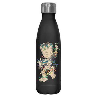 Marvel Guardians of the Galaxy Groot Wrapped In Christmas Lights 17-oz. Stainless Steel Bottle