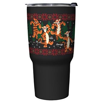 Disney's Winnie The Pooh Tigger Jumping Christmas Sweater Print 27-oz. Stainless Steel Travel Mug