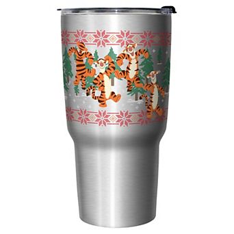 Disney's Winnie The Pooh Tigger Jumping Christmas Sweater Print 27-oz. Stainless Steel Travel Mug