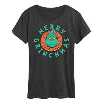 Women's Dr. Seuss The Grinch Merry Grinchmas Graphic Tee