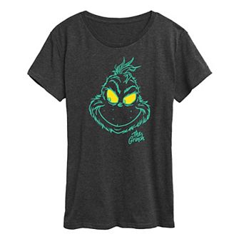 Women's Dr. Seuss The Grinch Face Graphic Tee
