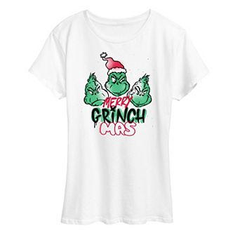 Women's Dr. Seuss The Grinch Merry Grinchmas Graphic Tee