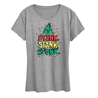 Women's Dr. Seuss The Grinch Stink Stank Stunk Graphic Tee
