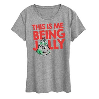 Women's Dr. Seuss The Grinch Being Jolly Graphic Tee