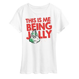 Women's Dr. Seuss The Grinch Being Jolly Graphic Tee