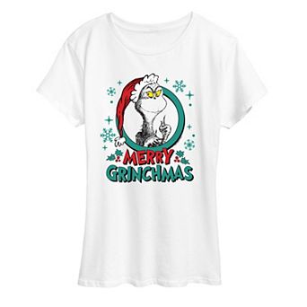Women's Dr. Seuss The Grinch Grinchmas Circle Graphic Tee