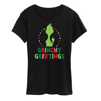 Women's Dr. Seuss The Grinch Grinchy Greetings Graphic Tee