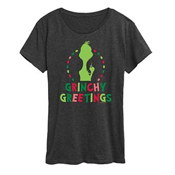 Women's Dr. Seuss The Grinch Grinchy Greetings Graphic Tee