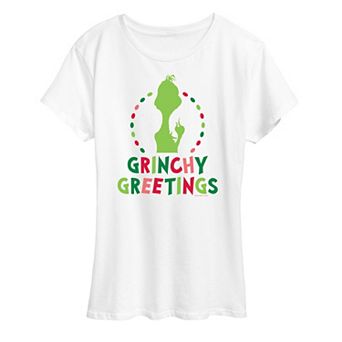 Women's Dr. Seuss The Grinch Grinchy Greetings Graphic Tee
