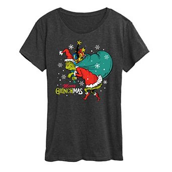 Women's Dr. Seuss The Grinch Grinchmas Toy Bag Graphic Tee