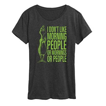 Women's Dr. Seuss The Grinch Morning People Graphic Tee