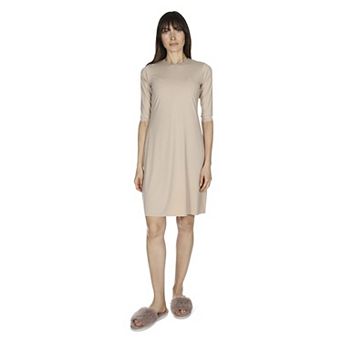 Bonded 3/4" Sleeve Slip Dress 38"