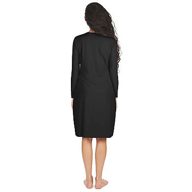 Women's Bonded Long Sleeve 42" Slip Dress