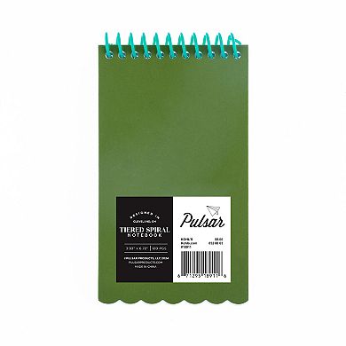Pulsar Tiered Spiral Notebook With Blank Pages - Kale