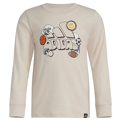 Boys 4-7 adidas Retro Long Sleeve Graphic T-Shirt