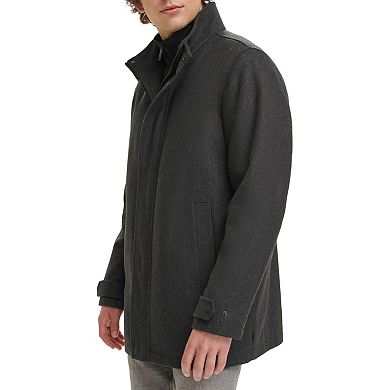Men's Dockers® Wool Blend Walking Coat with Quilted Bib