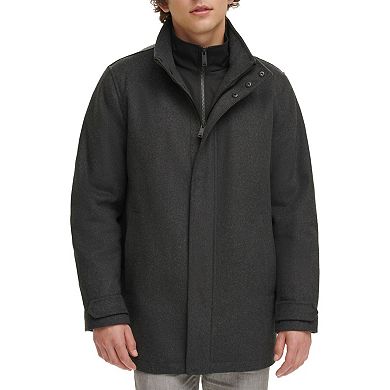 Men's Dockers® Wool Blend Walking Coat with Quilted Bib