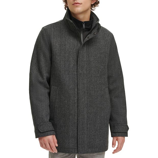 Men's Dockers® Wool Blend Walking Coat with Quilted Bib