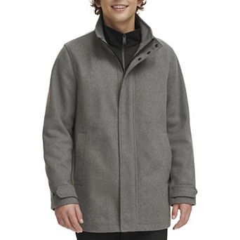 Men's Dockers® Wool Blend Walking Coat with Quilted Bib