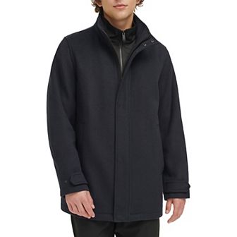 Men's Dockers® Wool Blend Walking Coat with Quilted Bib