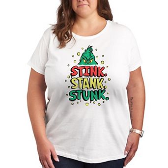 Plus Dr. Seuss The Grinch Stink Stank Stunk Graphic Tee