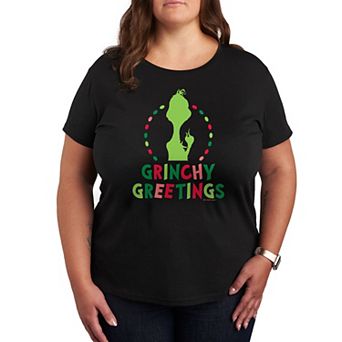 Plus Dr. Seuss The Grinch Grinchy Greetings Graphic Tee