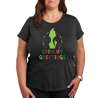 Plus Dr. Seuss The Grinch Grinchy Greetings Graphic Tee