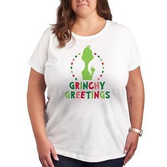 Plus Dr. Seuss The Grinch Grinchy Greetings Graphic Tee