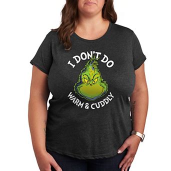 Plus Dr. Seuss The Grinch Don't Do Warm Cuddly Graphic Tee