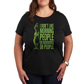 Plus Dr. Seuss The Grinch Morning People Graphic Tee